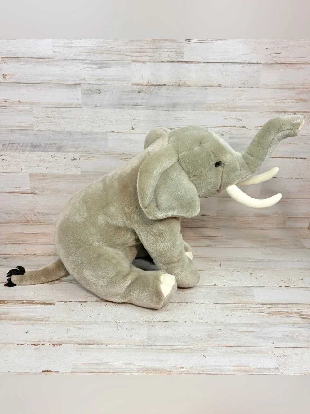 2013 FAO Schwarz Toys “R” Us Big Sitting Elephant Plush Stuffed Animal